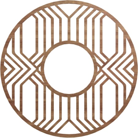 Ekena Millwork Empire Wood Fretwork Pierced Ceiling Medallion, Walnut, 24"OD x 8 3/4"ID x 1/4"T CMWP24X24X0250EPWA